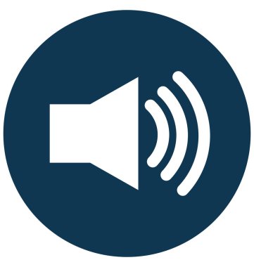 Ses glif vektör simgesi düzenlenebilir