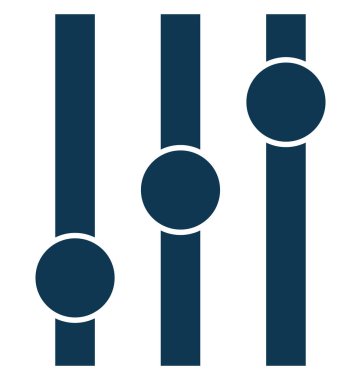 Ekolayzer glif vektör simge düzenlenebilir