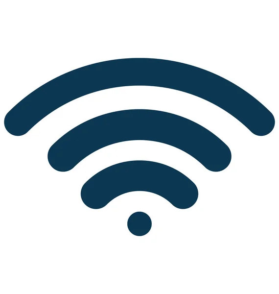 Wifi Vagues Glyphe Vectoriel Icône Modifiable — Image vectorielle