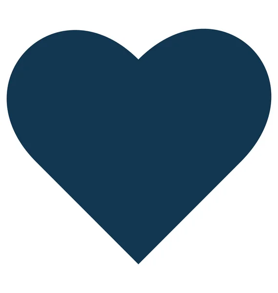 Love Heart Glyph Vector Icono Editable — Vector de stock