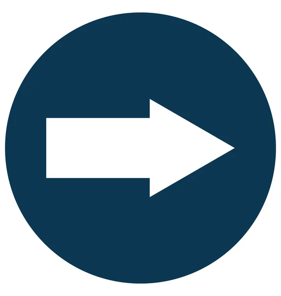 Forward Button Glyph Vector Icon Editable — Stock Vector