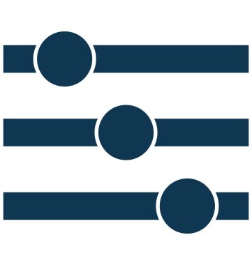 Ekolayzer glif vektör simge düzenlenebilir