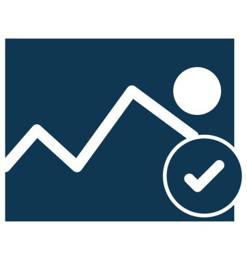 Onaylanmış glif görüntü vektör simgesi düzenlenebilir