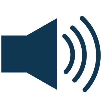 Ses glif vektör simgesi düzenlenebilir