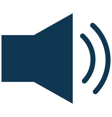 Ses glif vektör simgesi düzenlenebilir