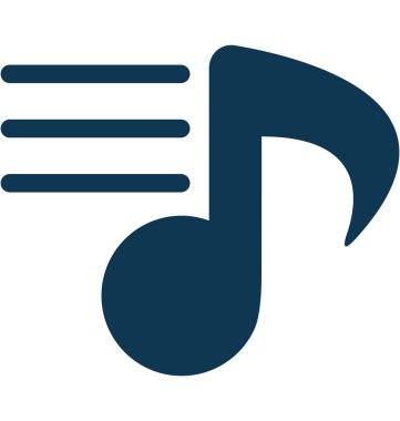 Müzik Not glif vektör simgesi düzenlenebilir
