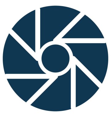 Kamera çekim glif vektör simgesi düzenlenebilir