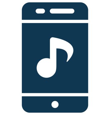 Mobil Multimedya glif vektör simge düzenlenebilir