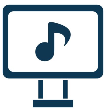 Müzik Online glif vektör simgesi düzenlenebilir