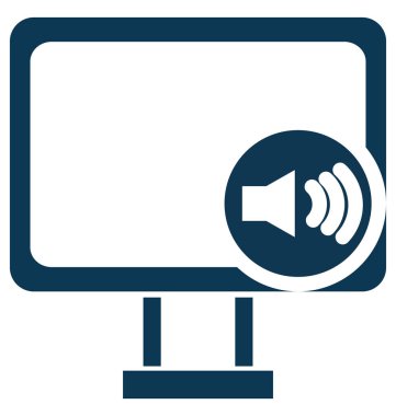 LCD ile ses glif vektör simgesi düzenlenebilir