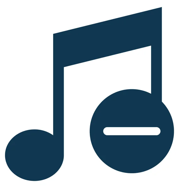 Supprimer Music Glyph Vector Icône Modifiable — Image vectorielle