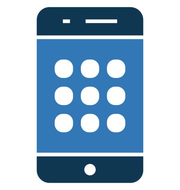 Cep menüsünden Glif renk vektör simgesi düzenlenebilir