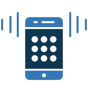 Cep Zil glif renk vektör simgesi düzenlenebilir