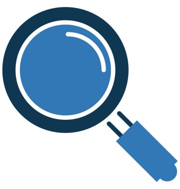 Büyüteç'i glif renk vektör simgesi düzenlenebilir