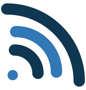 WiFi dalgalar glif renk vektör simgesi düzenlenebilir