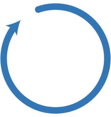 Ok glif renk vektör simgesi düzenlenebilir Yenile