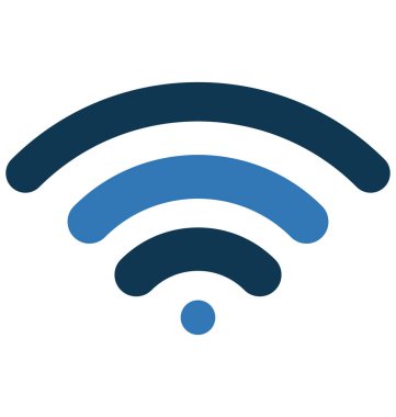 WiFi dalgalar glif renk vektör simgesi düzenlenebilir