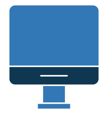 Monitör glif renk vektör simgesi düzenlenebilir