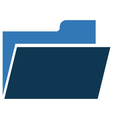 Bilgisayar klasörü glif renk vektör simgesi düzenlenebilir 