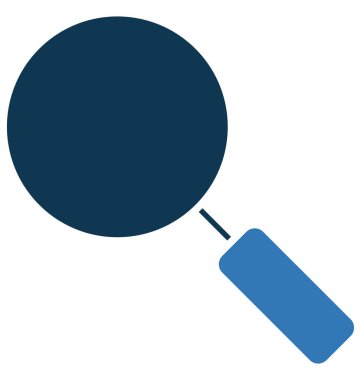 Büyüteç'i glif renk vektör simgesi düzenlenebilir