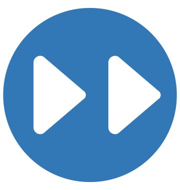 İleri düğmesini glif renk vektör simgesi düzenlenebilir