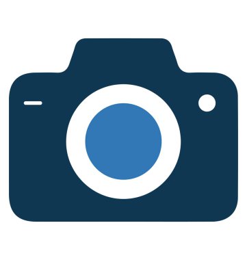 Kamera glif renk vektör simgesi düzenlenebilir