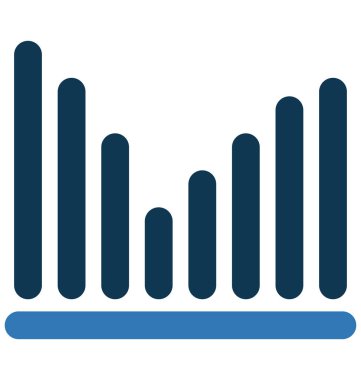 Ses barlar glif renk vektör simgesi düzenlenebilir