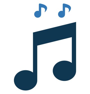 Müzik Not glif renk vektör simgesi düzenlenebilir