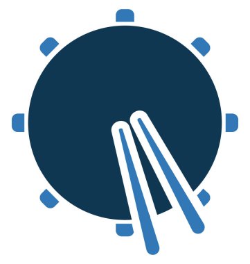 Davul sesi glif renk vektör simgesi düzenlenebilir