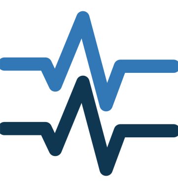 Müzik ses dalgaları glif renk vektör simgesi düzenlenebilir