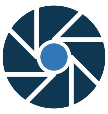 Kamera çekim glif renk vektör simgesi düzenlenebilir