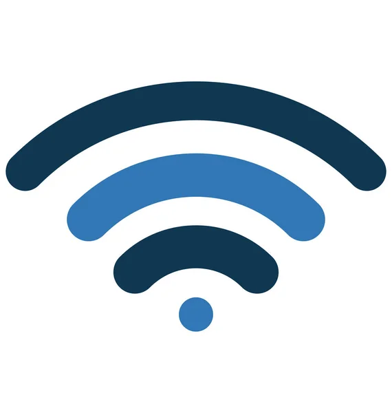 WiFi dalgalar glif renk vektör simgesi düzenlenebilir