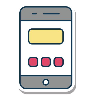 Cep menüsünden Glif renk vektör simgesi düzenlenebilir