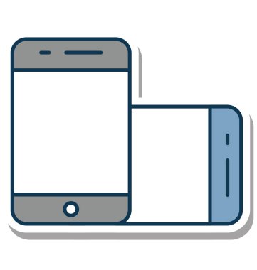 Cep glif renk vektör simgesi düzenlenebilir