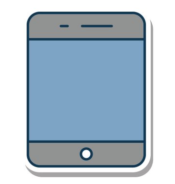 Tablet glif renk vektör simgesi düzenlenebilir