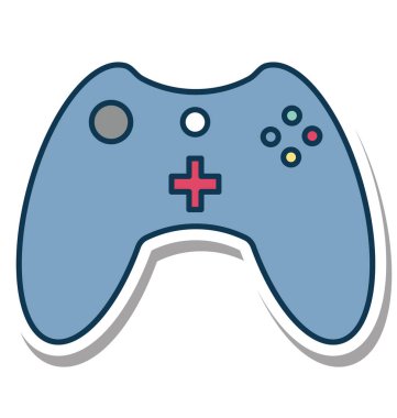 Gamepad glif renk vektör simgesi düzenlenebilir