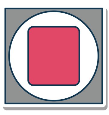 Duraklat düğmesi glif renk vektör simgesi düzenlenebilir