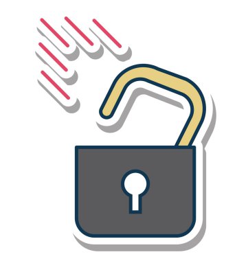 Emanet renkli vektör simgesi