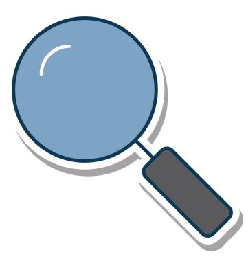 Büyüteç'i glif renk vektör simgesi düzenlenebilir