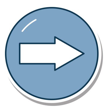 İleri düğmesini glif renk vektör simgesi düzenlenebilir