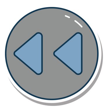 Geri sarma düğmesine glif renk vektör simgesi düzenlenebilir