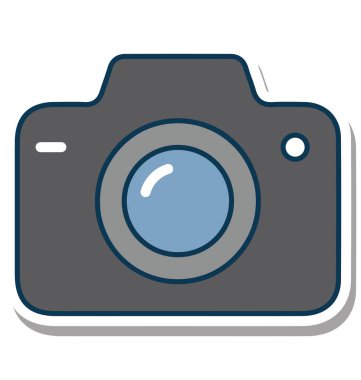 Kamera glif renk vektör simgesi düzenlenebilir