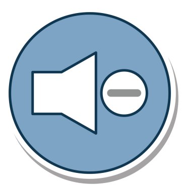 Daha az hacim glif renk vektör simgesi düzenlenebilir