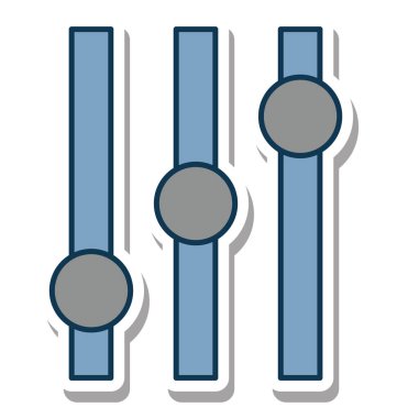 Ekolayzer glif renk vektör simgesi düzenlenebilir