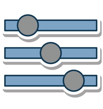 Ekolayzer glif renk vektör simgesi düzenlenebilir