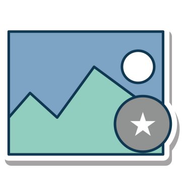 En sevdiğim renk görüntü glif vektör simgesi düzenlenebilir