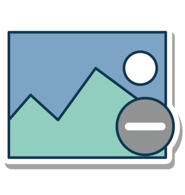 Görüntü glif renk vektör simgesi düzenlenebilir kaldırmak