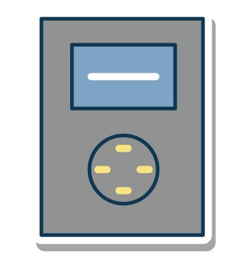 Müzik aygıt glif renk vektör simgesi düzenlenebilir