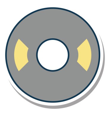 CD glif renk vektör simgesi düzenlenebilir