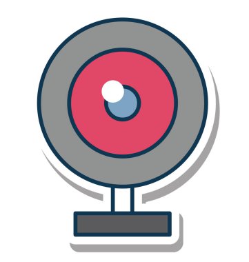 Mikrofon glif renk vektör simgesi düzenlenebilir